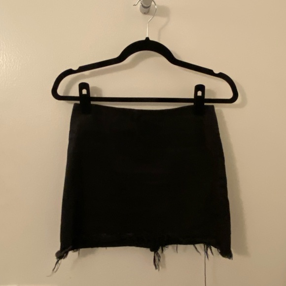 Raw hem black Alexander wang distressed mini skirt - Picture 6 of 6